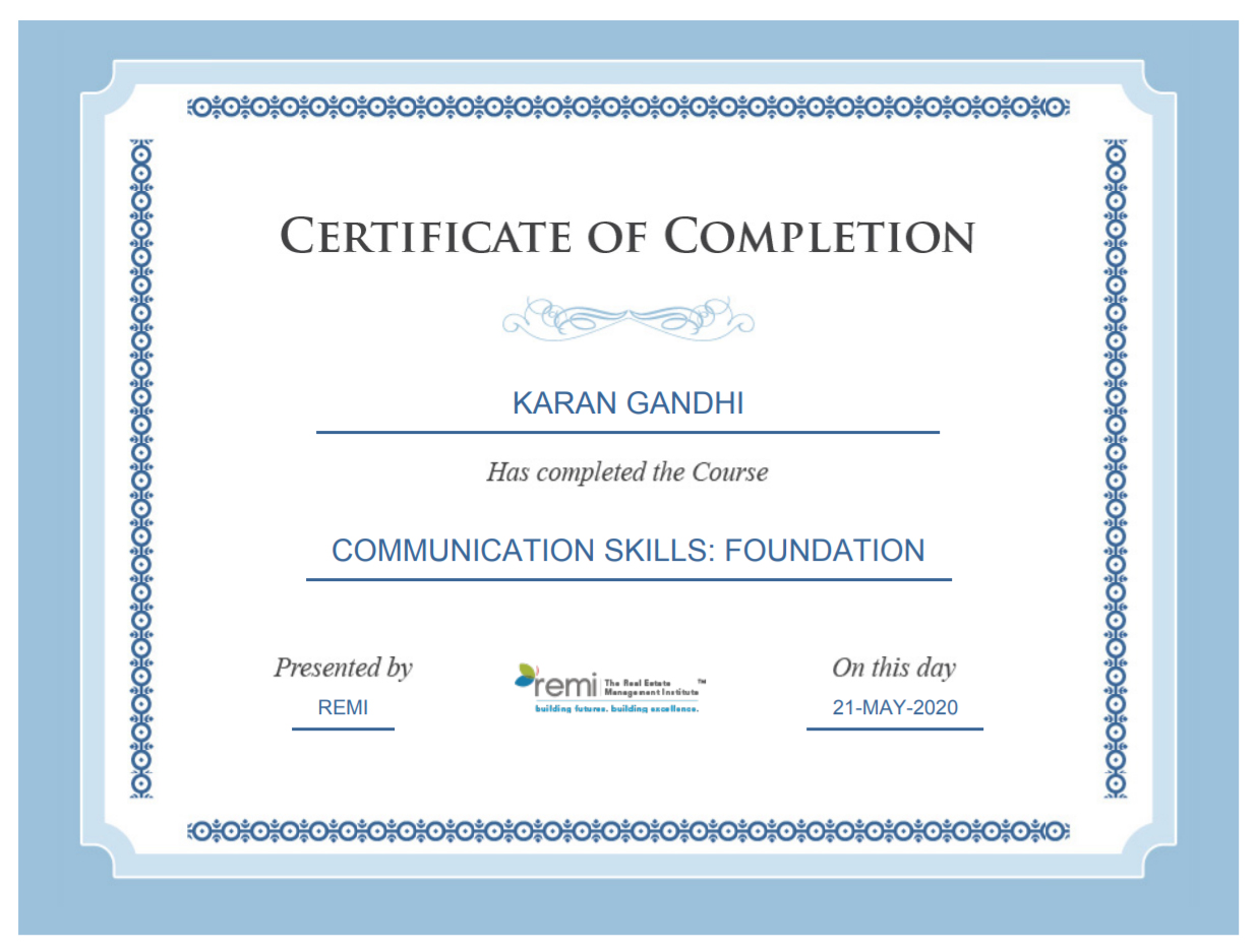 Certificate